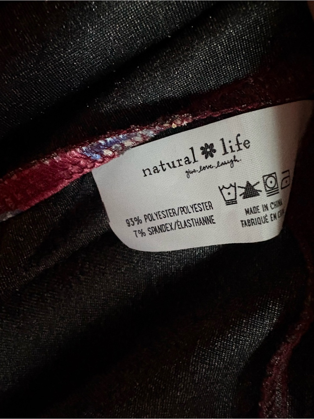 Natural Life Berkley Velvet Maxi Dress Red Blue Tiered Floral Women's L - Picture 7 of 8